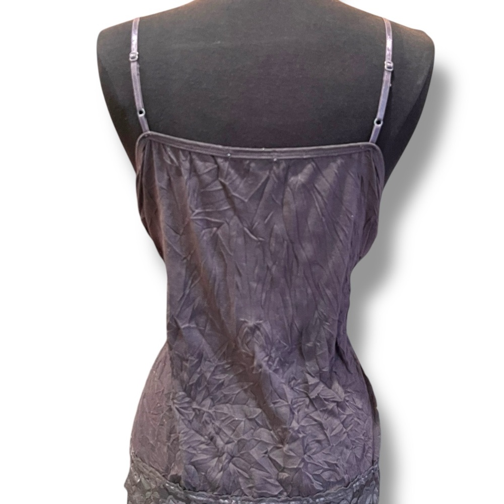 Cami Tank L Gray/Blue Lace Top Bottom ASO Elena Gilbert Fairy Goth New Y2k vtg - Picture 4 of 8